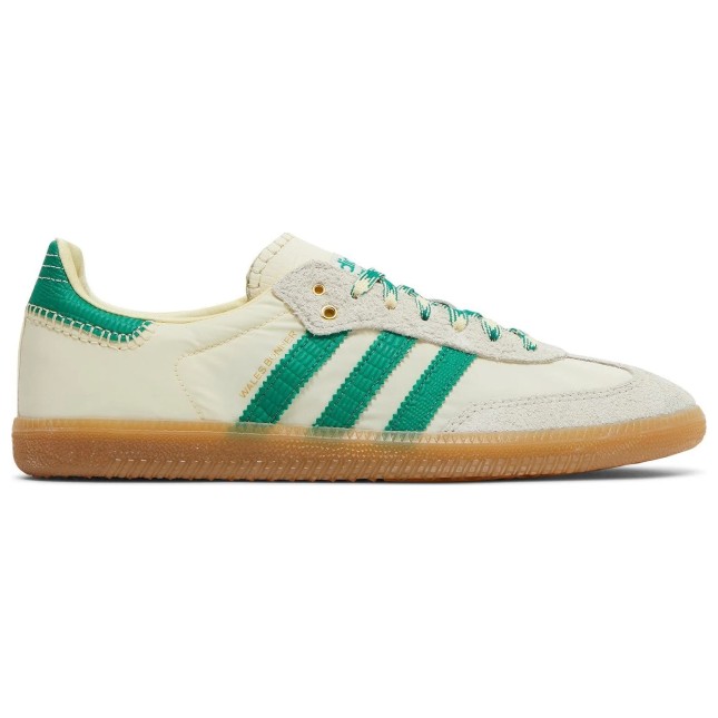 Wales Bonner x Adidas Samba cream white bold green