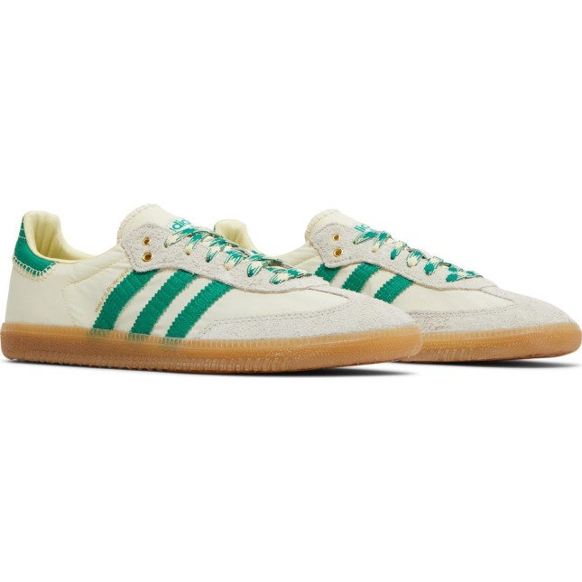 Wales Bonner x Adidas Samba cream white bold green